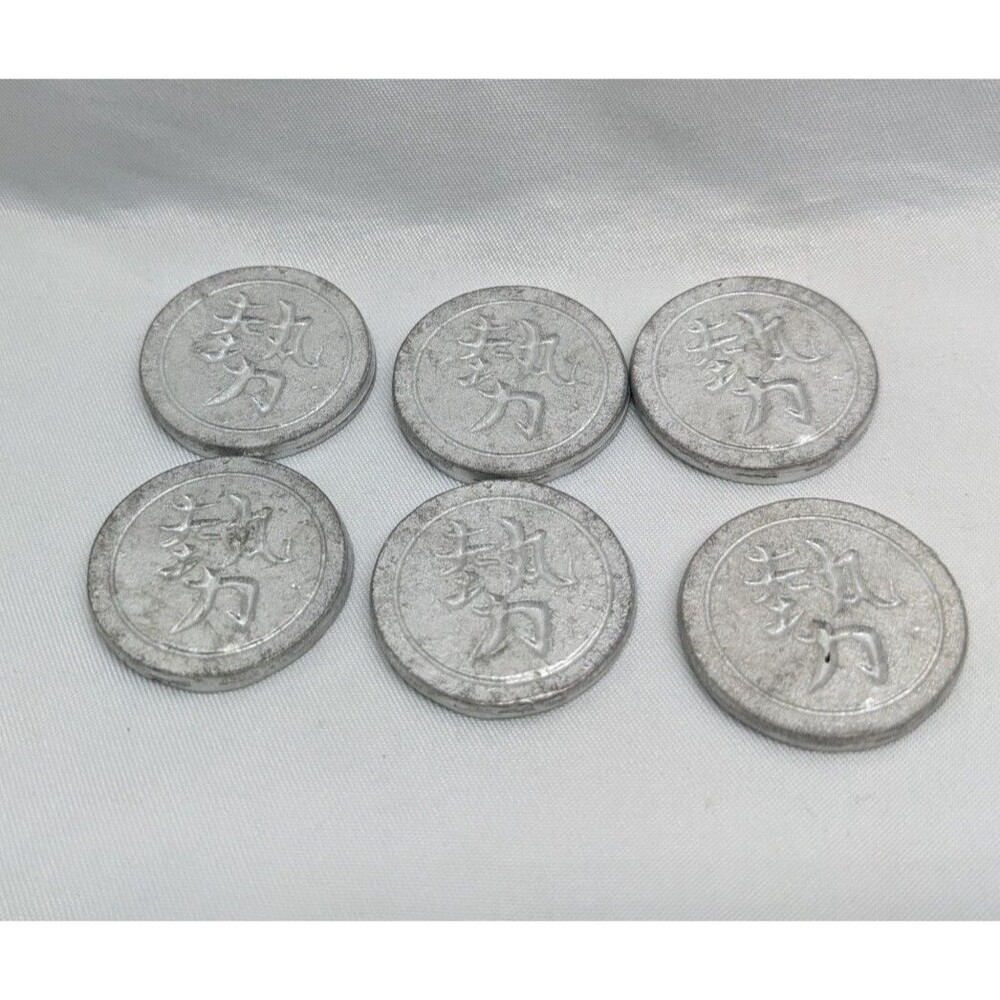 Lot Of (6) Iron Lords The Realms Of Arkonis Chinese Power 1" Metal Bases/tokens